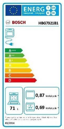 Bosch Φούρνος άνω Πάγκου 71lt Π59.4εκ. Μαύρος