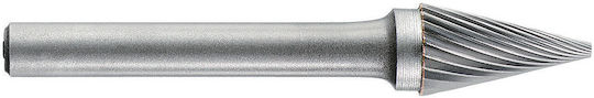1031701 Tungsten Carbide Milling Cutter Shape M Conical Sharp Tip Single Edge Type C Size 8 Shank 6