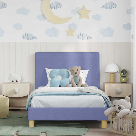 Kids Bed Single Blue for Mattress 94x208cm
