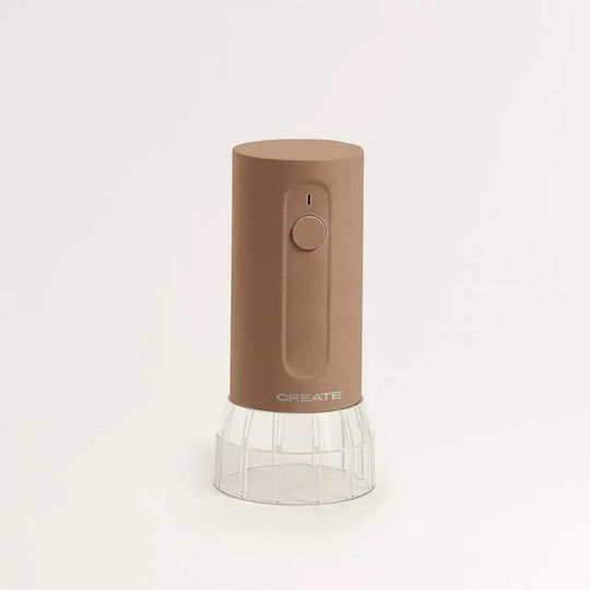 Create Set Rasnițe Electrice Ceramice Pentru Condimente Culoare Maro 8.8cm 4 Bucăți