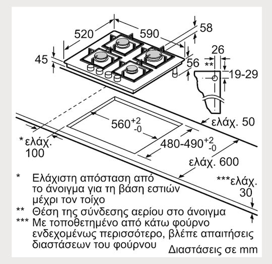 Neff N 70 Котлон на природен газ Автономен 59x52εκ.