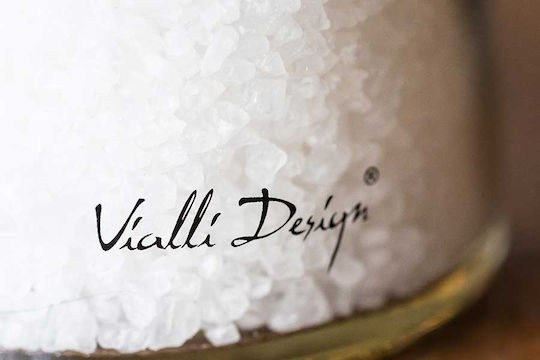 Vialli Design Handbuch Gewürzmühlen Glas in Schwarz Farbe 3Stück