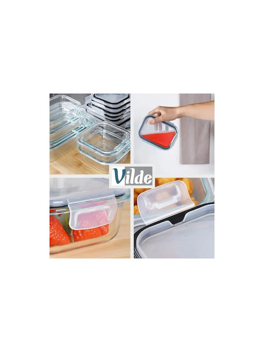 Vilde Cutie pentru Mâncare Sticlă Transparent 9buc