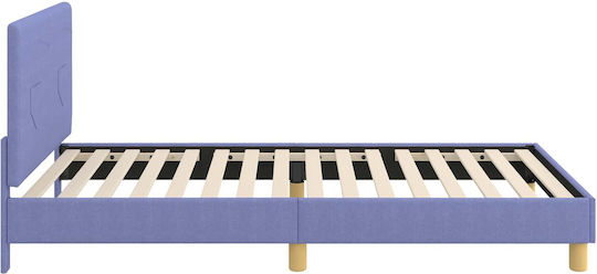 Kinderbett Einzel Blau für Matratze 94x198cm