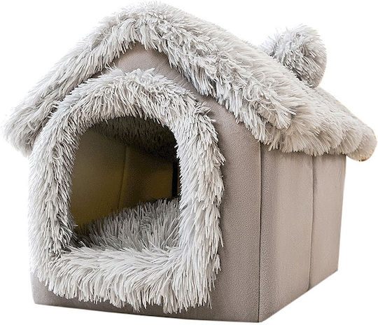 Katzenbett Häuschen Gänseblümchen "Häuschen Kourk" – M44xP36xH39cm – Grau