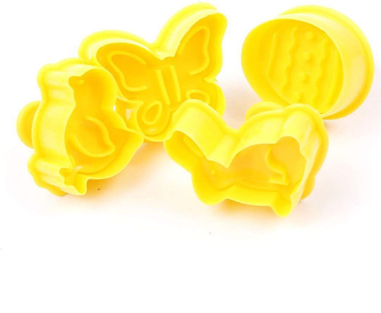 Jup Mold Set *11143-87 8865-20 4 Pieces Bunny Chick Egg Butterfly Yellow