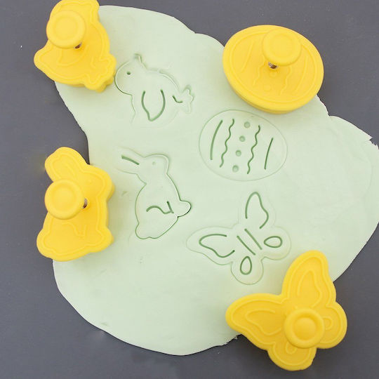 Jup Mold Set *11143-87 8865-20 4 Pieces Bunny Chick Egg Butterfly Yellow
