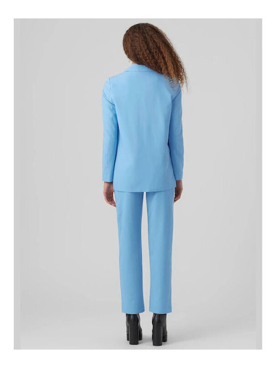 Vero Moda Μακρύ Γυναικείο Σακάκι Little Boy Blue