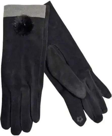 Set with Beanie Knitted in Gray color