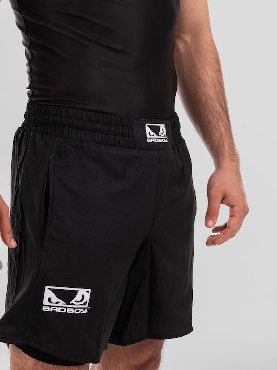 2 in 1 Αθλητική Ανδρική Βερμούδα Black/white