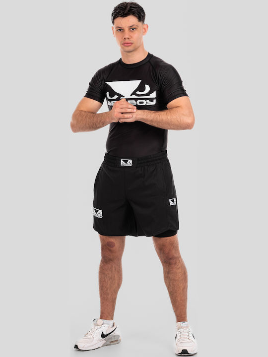 2 in 1 Αθλητική Ανδρική Βερμούδα Black/white