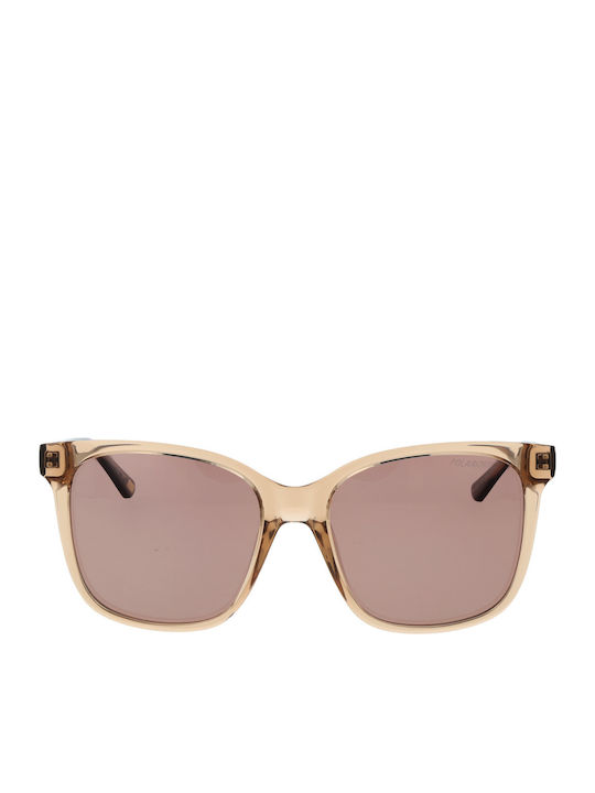 Skechers Women's Sunglasses with Beige Plastic Frame and Brown Polarized Lens SE6295 5445H