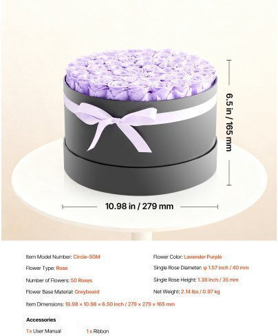 Vevor Forever Flowers 50 Eternal Roses Box
