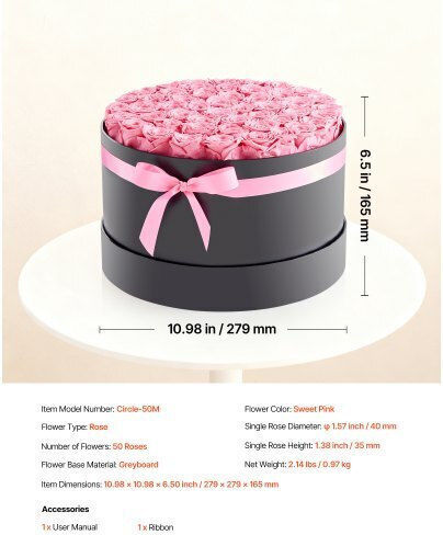 Vevor Eternal Flowers 50 Preserved Roses Box