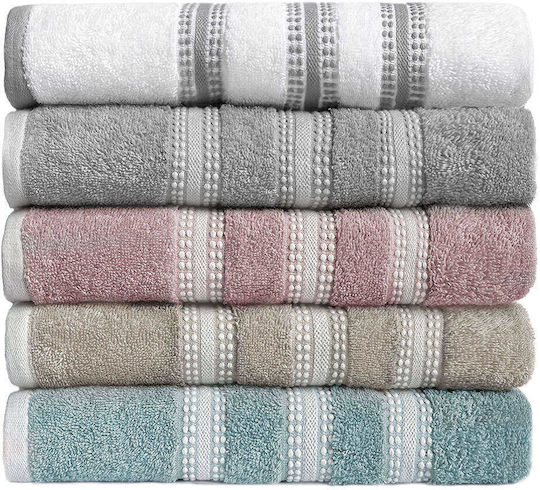 Nef-Nef Homeware Set of Bath Towels 3 pcs Promise Dusty Aqua