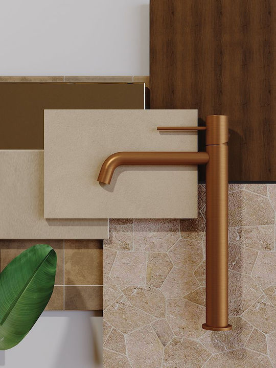 Orabella Mixing Tall Sink Faucet Rose Gold