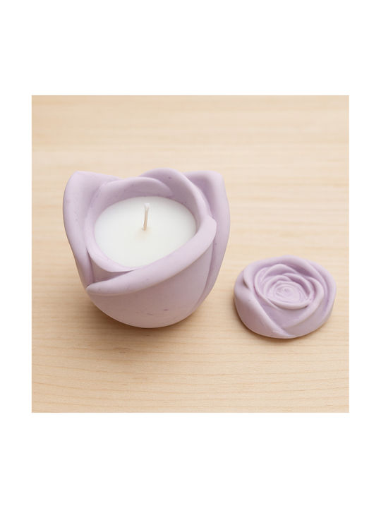 Handmade Aromatic Candle Handmade Jar Rose Purple 11x11cm 750g