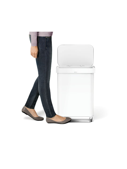 Simplehuman Κάδος Απορριμμάτων από Ανοξείδωτο Ατσάλι με Πεντάλ 55lt