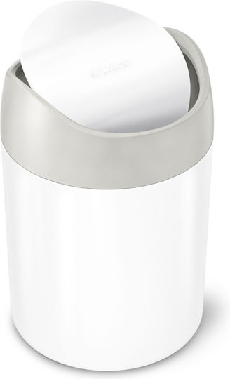 Simplehuman Пластмасов Кош За Боклук Бял 1.5л