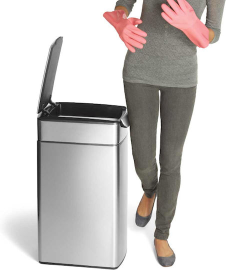 Simplehuman Kunststoff Mülleimer Drücken 40l