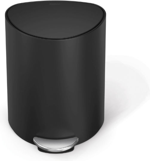 Simplehuman Coș De Gunoi Din Oțel Inoxidabil Cu Pedală Negru 6lt