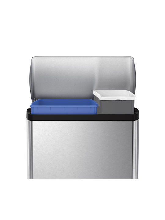 Simplehuman Κάδος Απορριμμάτων Πλαστικός με Πεντάλ Μπλε 46lt