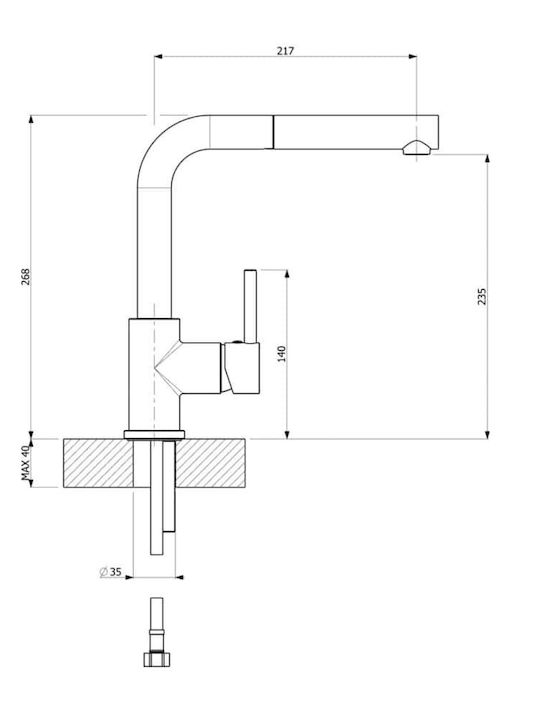 Armando Vicario Kitchen Faucet Counter Beige