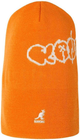 Beanie Unisex Beanie Knitted in Orange color
