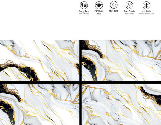 LV Granito Fliese Boden / Wand Innenbereich 120x60cm Gold