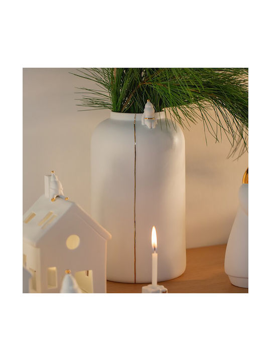 Raeder Decorative Vase Flowers White 13.2x13.2x25cm