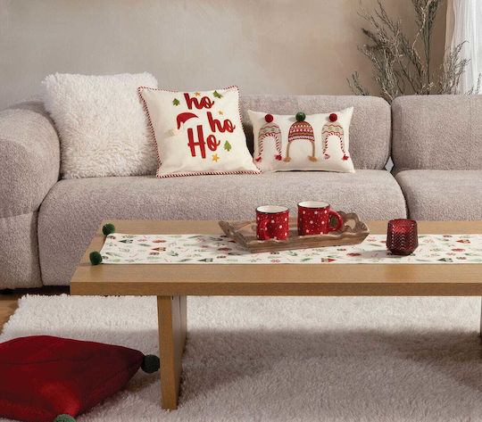 Decorative Pillow White Christmas Ecru 30x45cm Nef Nef Homeware Cotton Ecru 30x45