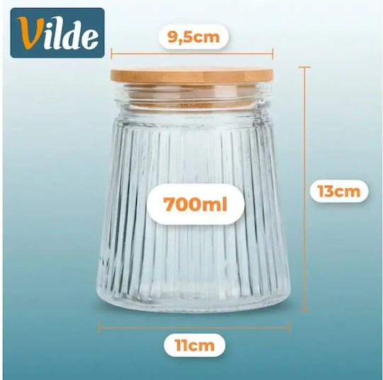 Vilde Vilde Allgemeine Verwendung Glas Vasen mit Deckel Transparent 700ml