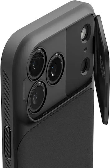 Spigen Optik Umschlag Rückseite Silikon / Kunststoff Schwarz (iPhone 17 Pro)