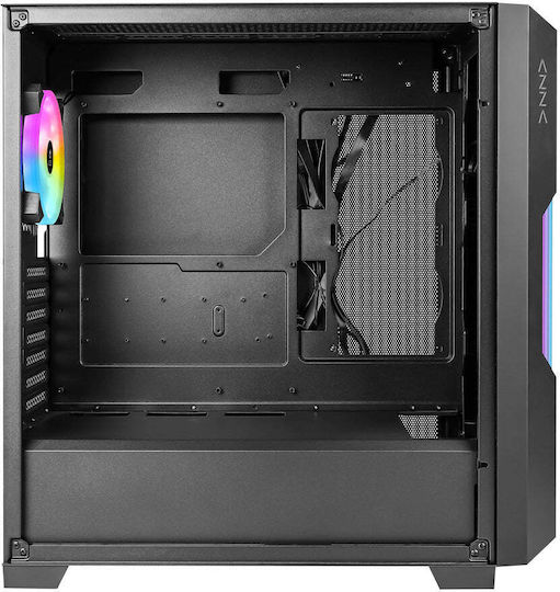Azza Guardian Glass Gaming Midi Tower Κουτί Υπολογιστή με Πλαϊνό Παράθυρο και ARGB Φωτισμό Glass White