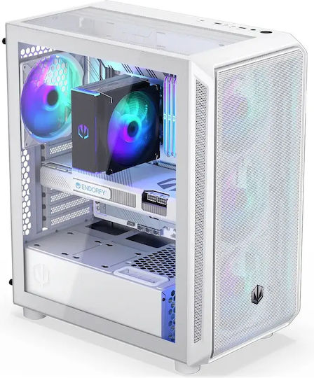 Endorfy Arx 500 ARGB Gaming Midi Tower Computer Case White