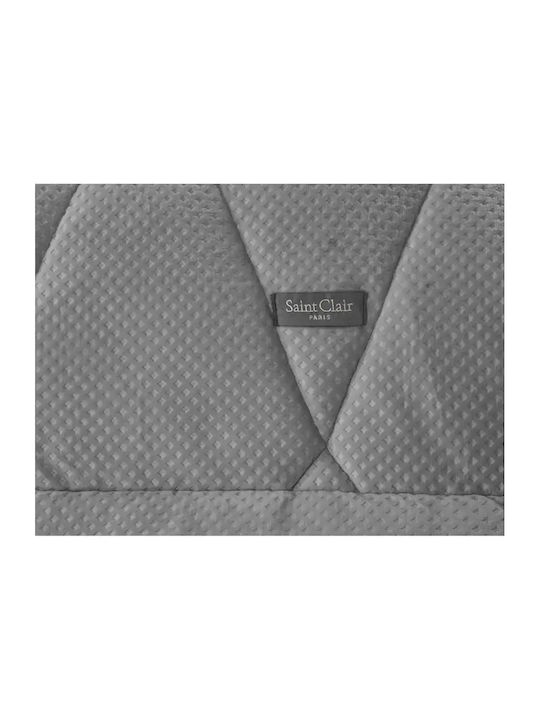 Saint Clair Bettbezug Großes Doppelbett 220x240cm Silver 660 GSMGsm