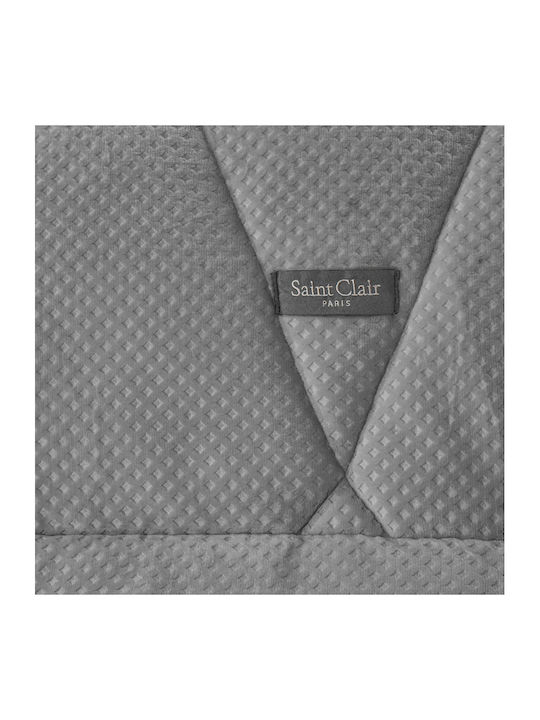 Saint Clair Bettbezug Großes Doppelbett 220x240cm Silver 660 GSMGsm