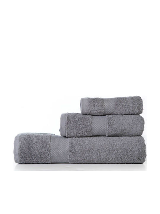 Nef-Nef Homeware Hand Towel Delight 30x50cm Grey Weight 500gr/m²