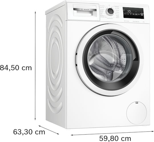 Bosch Πλυντήριο Ρούχων 8kg με Τεχνολογία Ατμού 1400 Στροφών Speed Perfect WAN28283GR