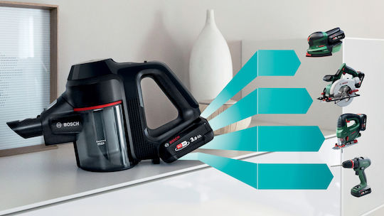 Bosch Unlimited 7 Επαναφορτιζόμενη Σκούπα 2 σε 1 Stick & Χειρός 18V Μαύρη