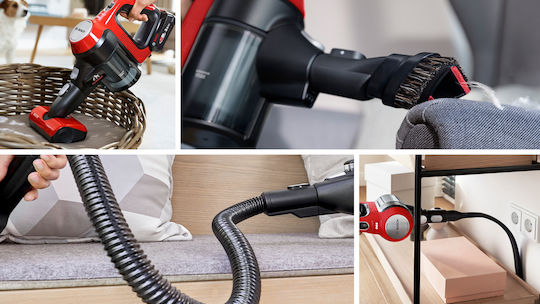 Bosch Unlimited 7 ProAnimal Прахосмукачка 2 в 1 Stick & Ръчна Червено