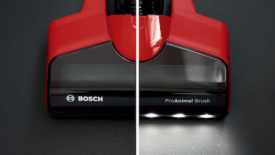 Bosch Unlimited 7 ProAnimal Прахосмукачка 2 в 1 Stick & Ръчна Червено