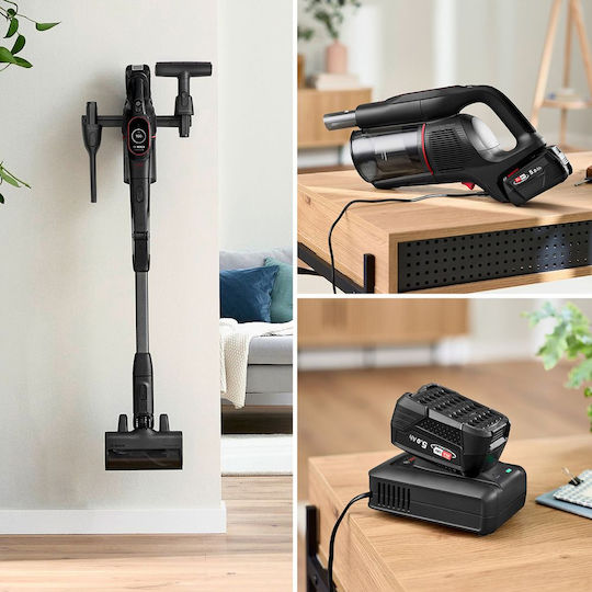 Bosch Unlimited 10 ProPower Επαναφορτιζόμενη Σκούπα 2 σε 1 Stick & Χειρός 18V Μαύρη