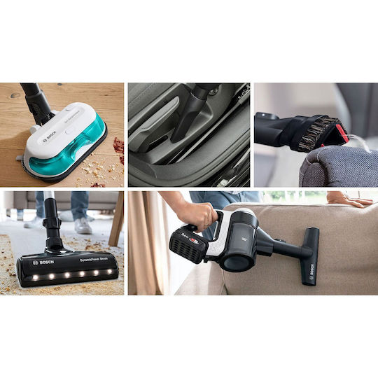 Bosch Unlimited 7 Прахосмукачка 2 в 1 Stick & Ръчна Тюркоазена