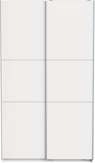 Doppeltür Kleiderschrank Schieben Kawen White 116.5x60x203cm