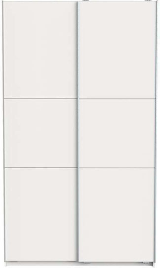 Doppeltür Kleiderschrank Schieben Kawen White 116.5x60x203cm
