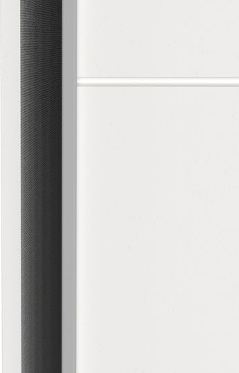 Doppeltür Kleiderschrank Schieben Kawen White 116.5x60x203cm
