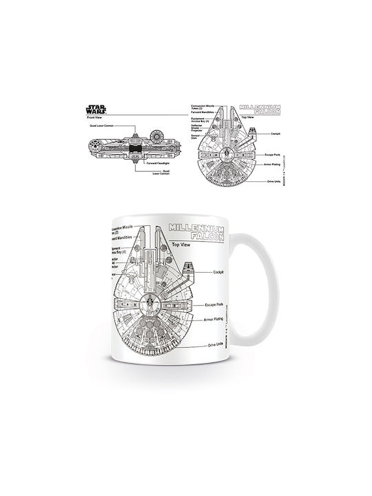 Pyramid International Star Wars-Millennium Falcon Sketch Mug Ceramic White 315ml