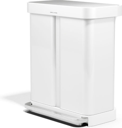 Simplehuman Recycling Plastic Waste Bin 2x58lt with Pedal