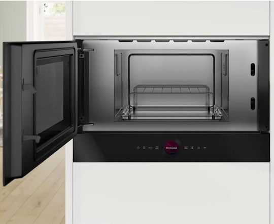Bosch Εντοιχιζόμενος Φούρνος Μικροκυμάτων με Grill 21lt Μαύρος